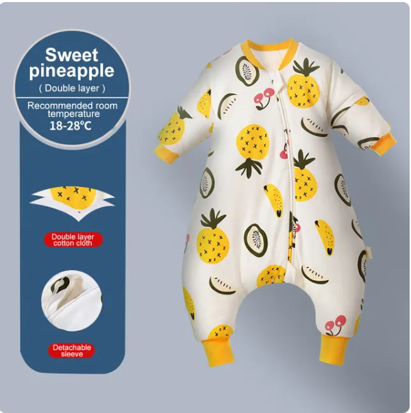 Baby Cartoon Splitlegged Sleepsacks With Detachable Sleeves Little