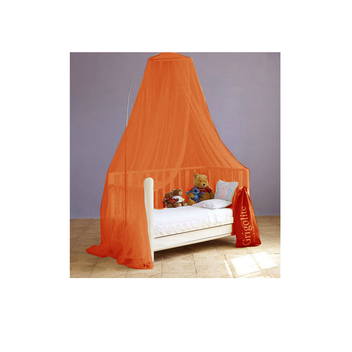 Nursery Baby Cot Size Bed Decorative Canopy Orange – Little Infants AU