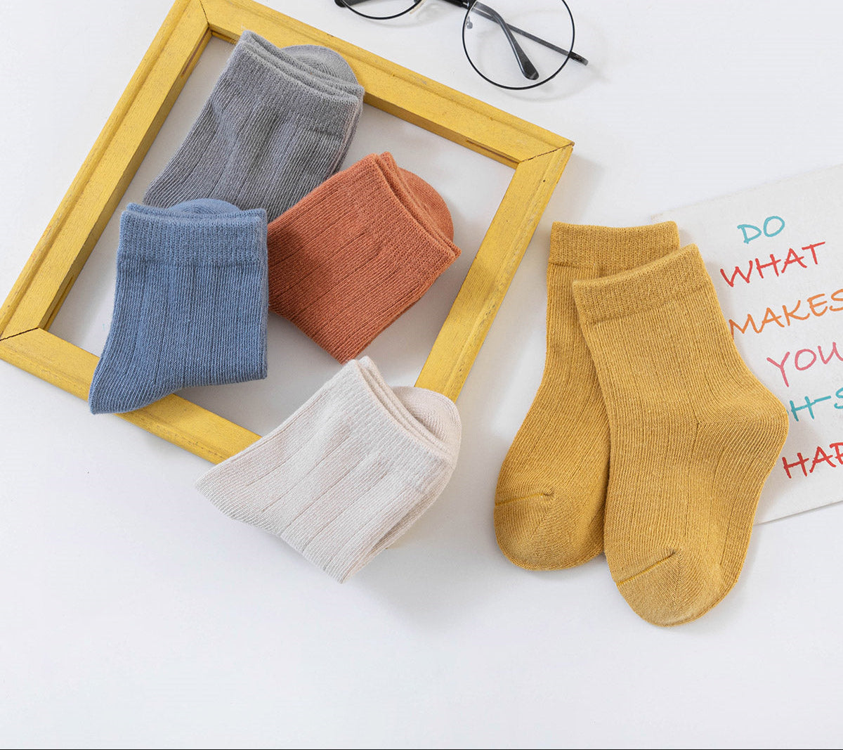 5 Pairs Kids Striped Socks