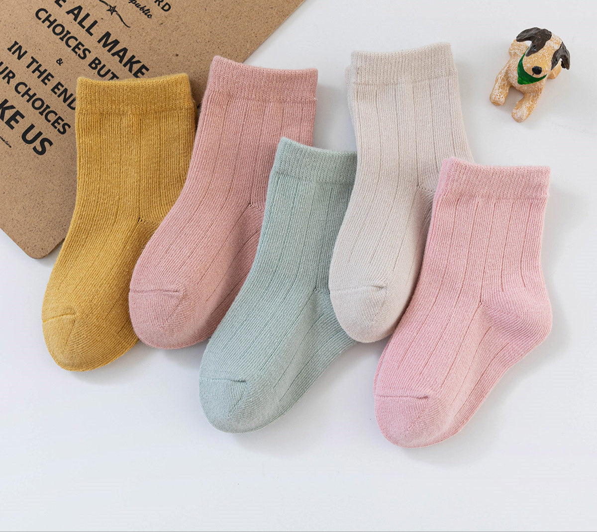 5 Pairs Kids Striped Socks