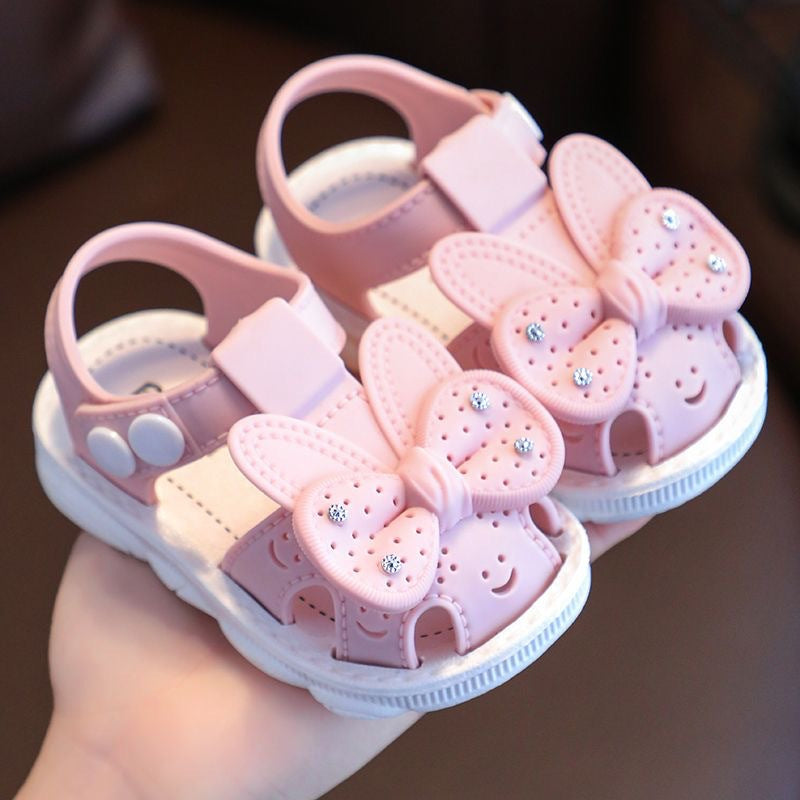 Bow Rhinestone Baby Shoes For Girls