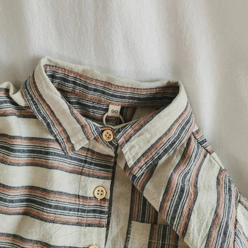 Boy's Retro Striped Shirt