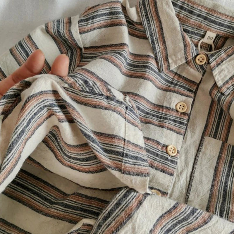 Boy's Retro Striped Shirt