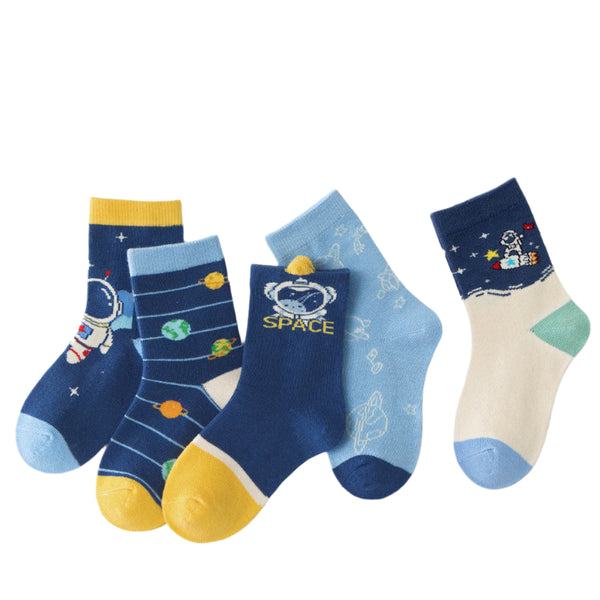 Cartoon Pattern Kids Crew Socks