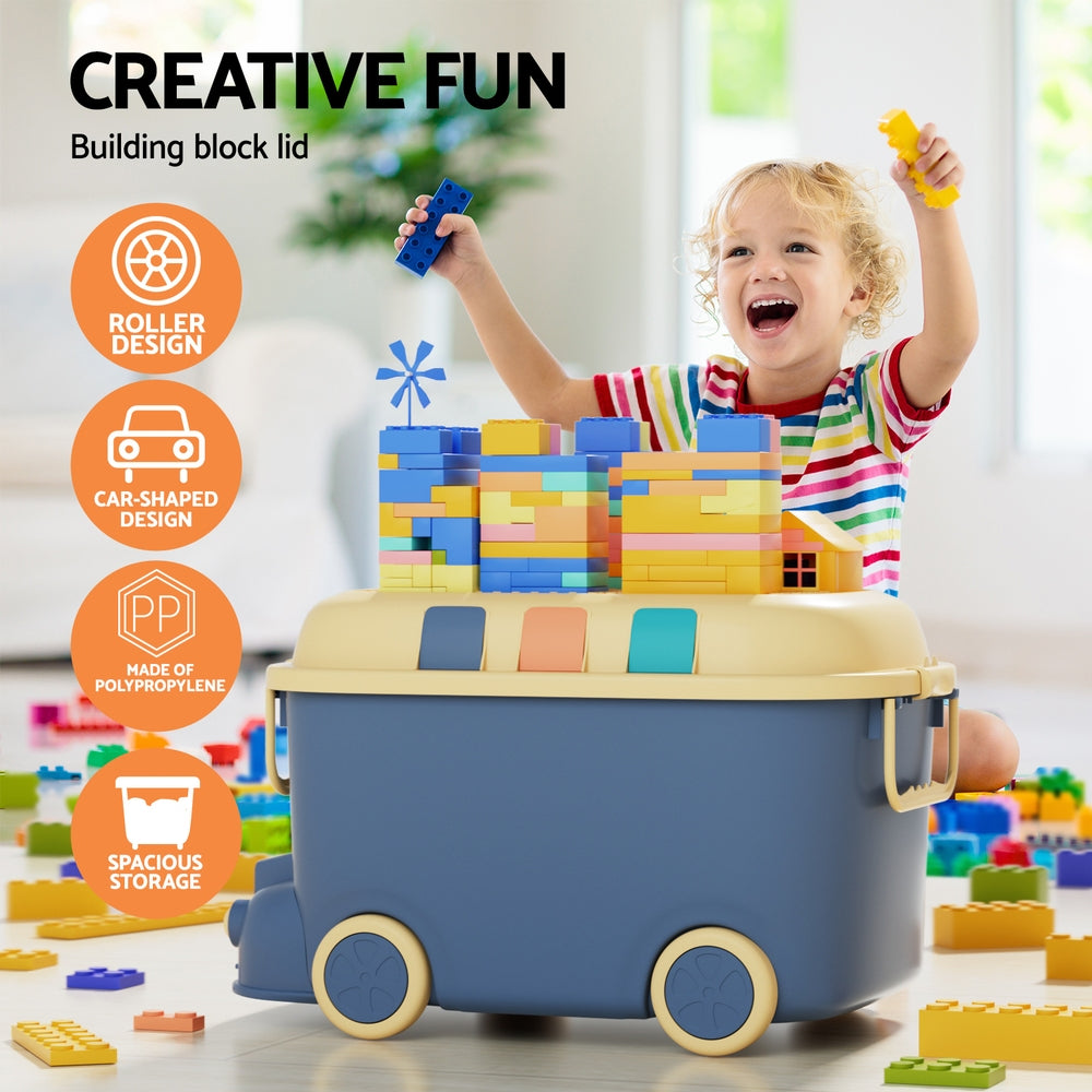3PCS Toy Storage Box Cute Car