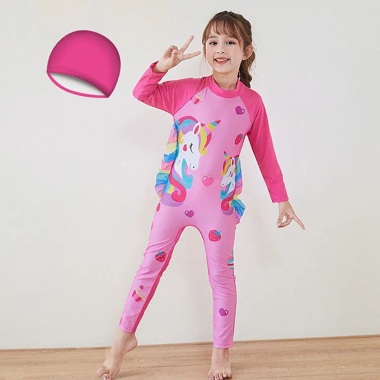 Girl's Unicorn Swimwear Set