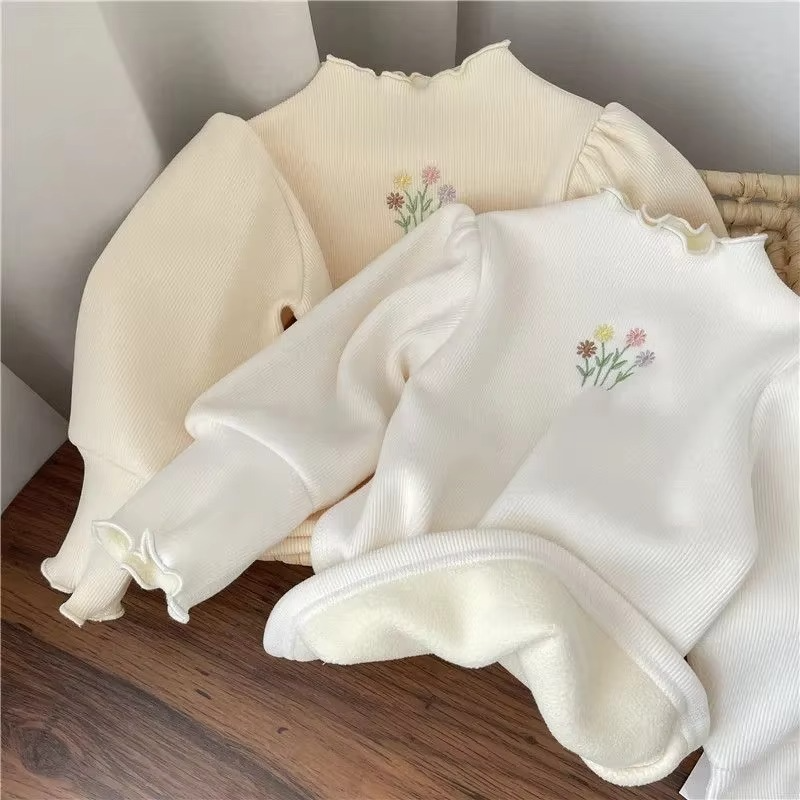 Girls Embroidered Winter Sweater