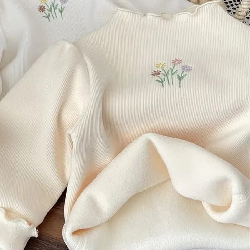 Girls Embroidered Winter Sweater