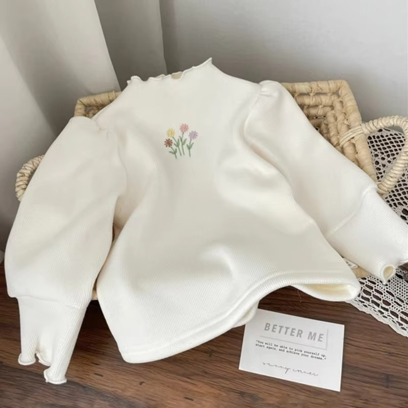 Girls Embroidered Winter Sweater