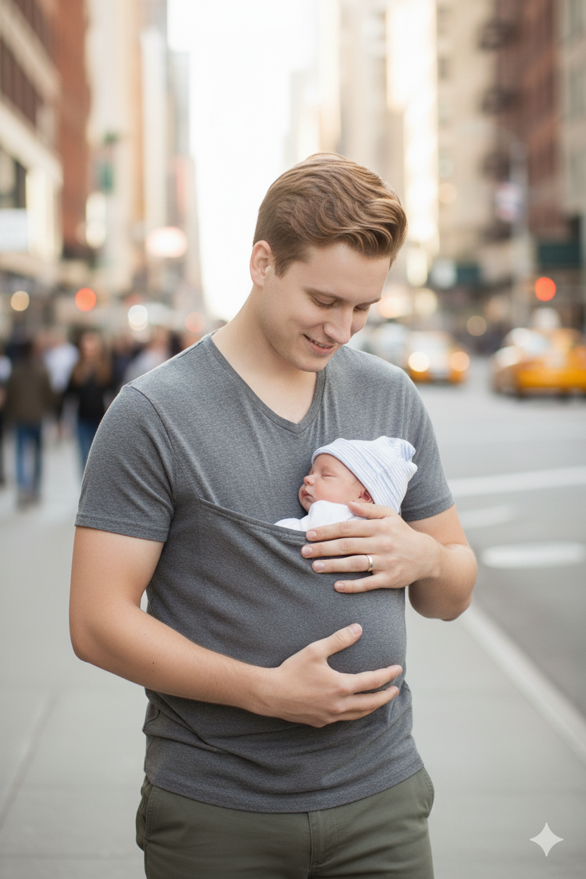 Kangaroo Pocket T-Shirt Baby Carrier