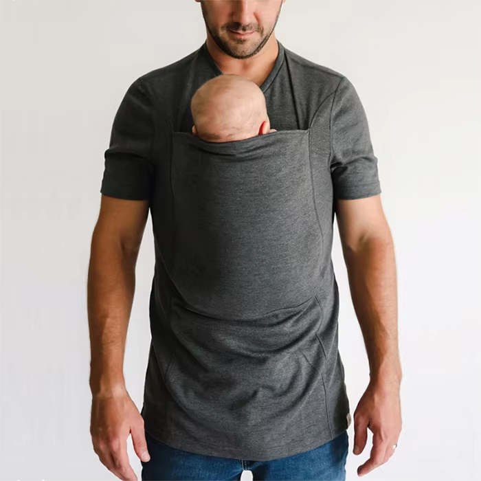 Kangaroo Pocket T-shirt Hands-Free Baby Carrier