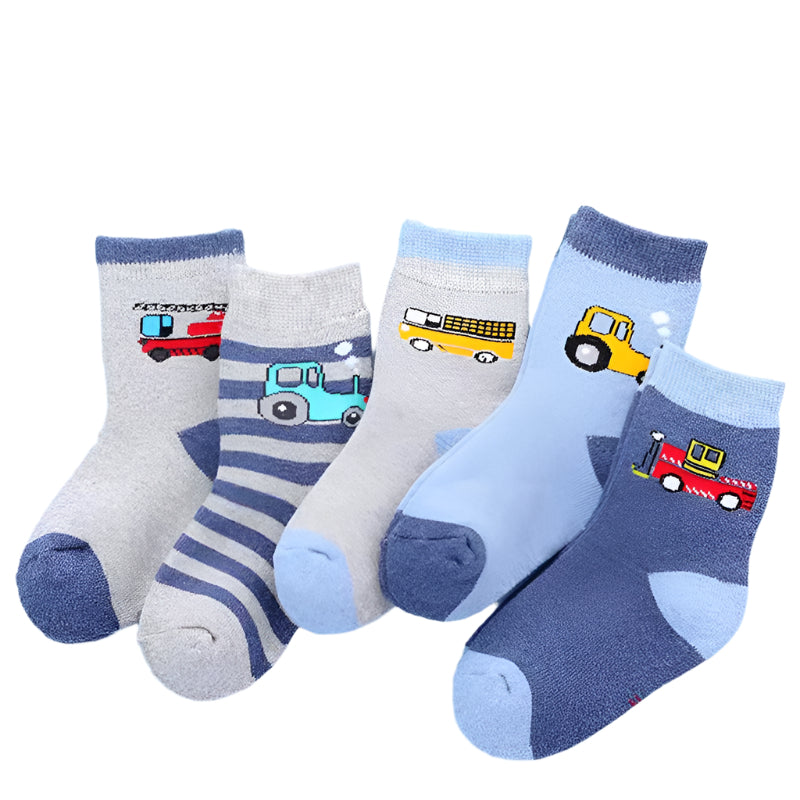 Kids Cartoon Terry Socks