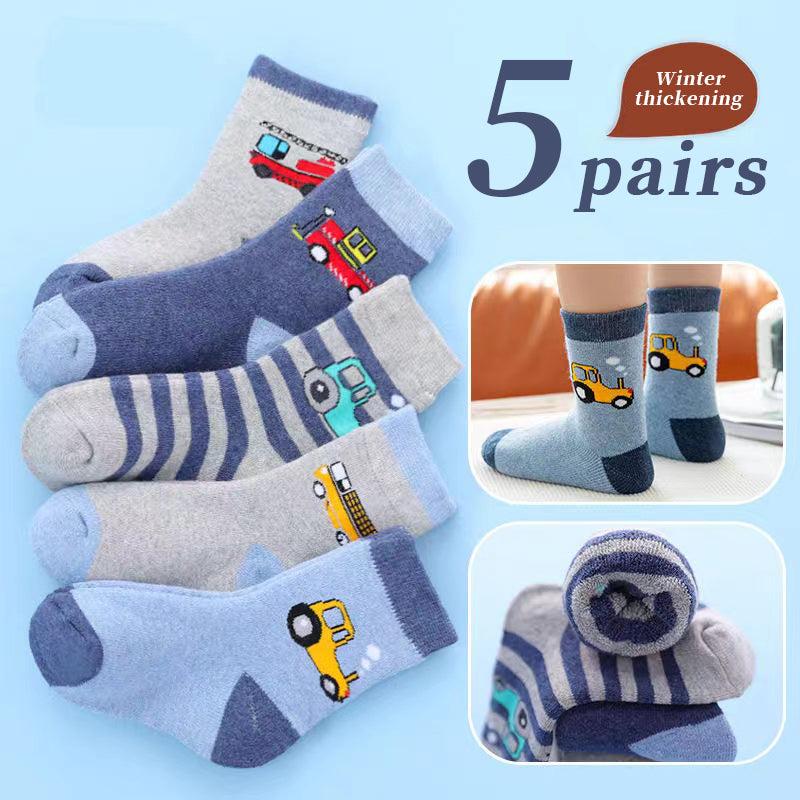 Kids Cartoon Terry Socks