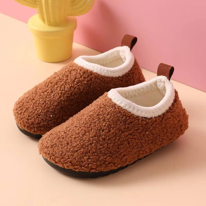 Kids Cotton Slippers – Warm Indoor Winter Shoes