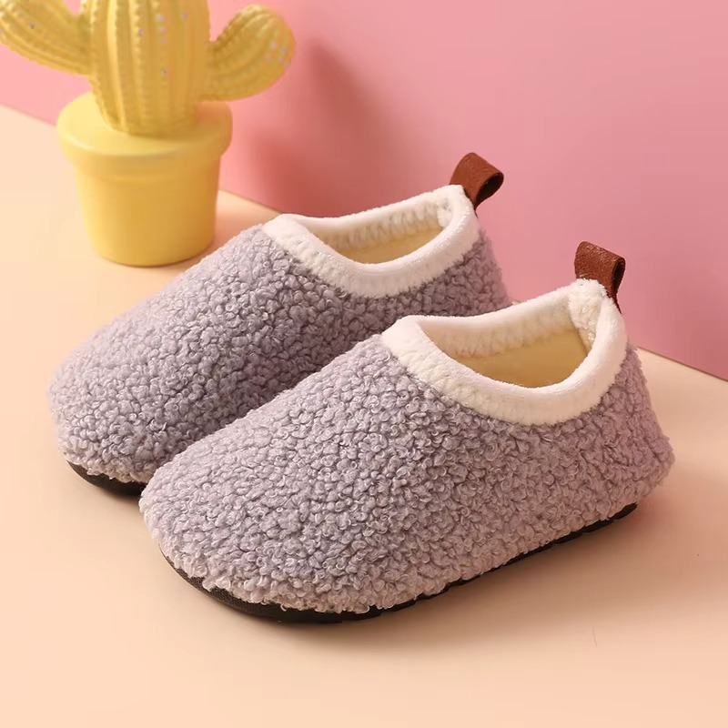 Kids Cotton Slippers – Warm Indoor Winter Shoes