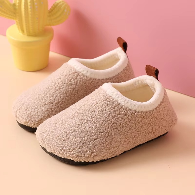 Kids Cotton Slippers – Warm Indoor Winter Shoes