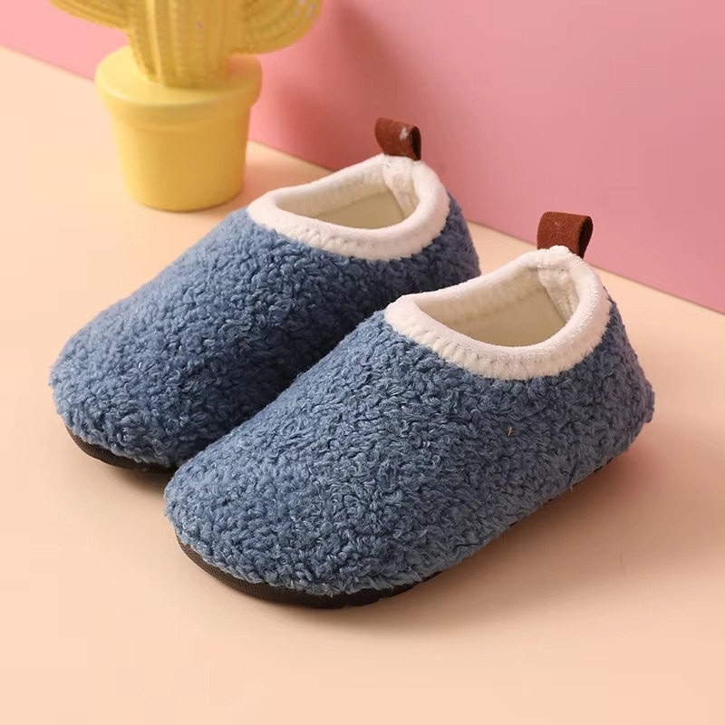 Kids Cotton Slippers – Warm Indoor Winter Shoes