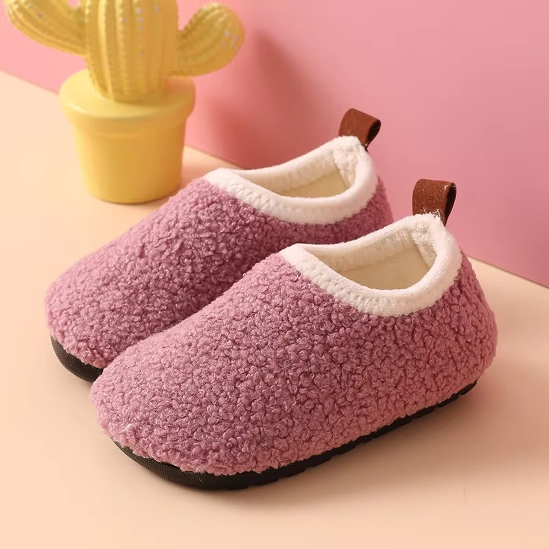 Kids Cotton Slippers – Warm Indoor Winter Shoes