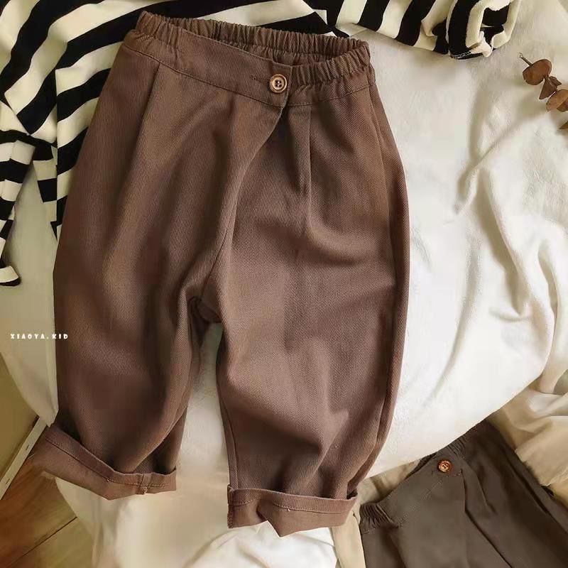 Kids Solid Color Loose Harlan Pants