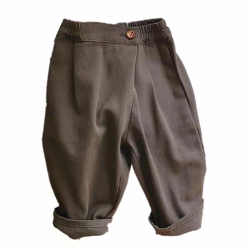Kids Solid Color Loose Harlan Pants