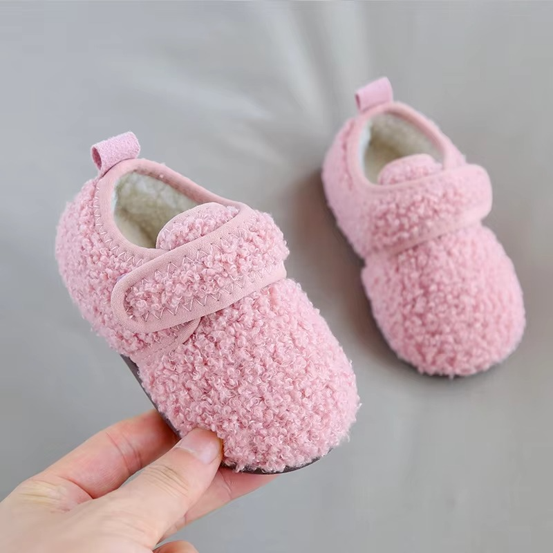 Kids Winter Fur Cotton Slippers