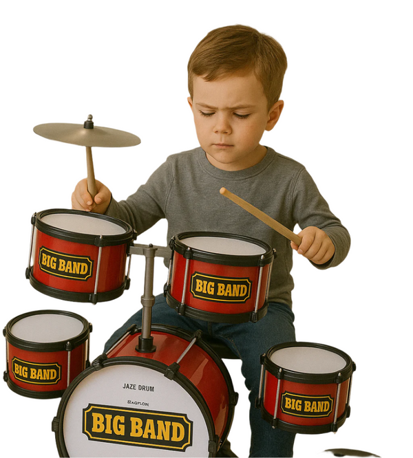 Kids 7 Drum Set Junior Drums Kit