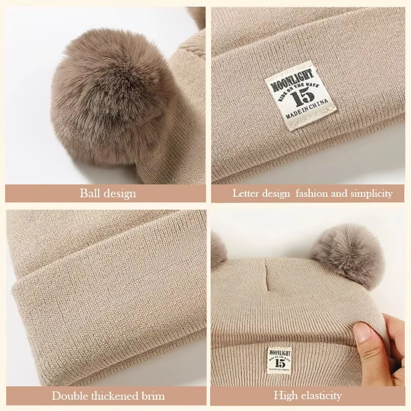 Kids Knit Beanie with Pom
