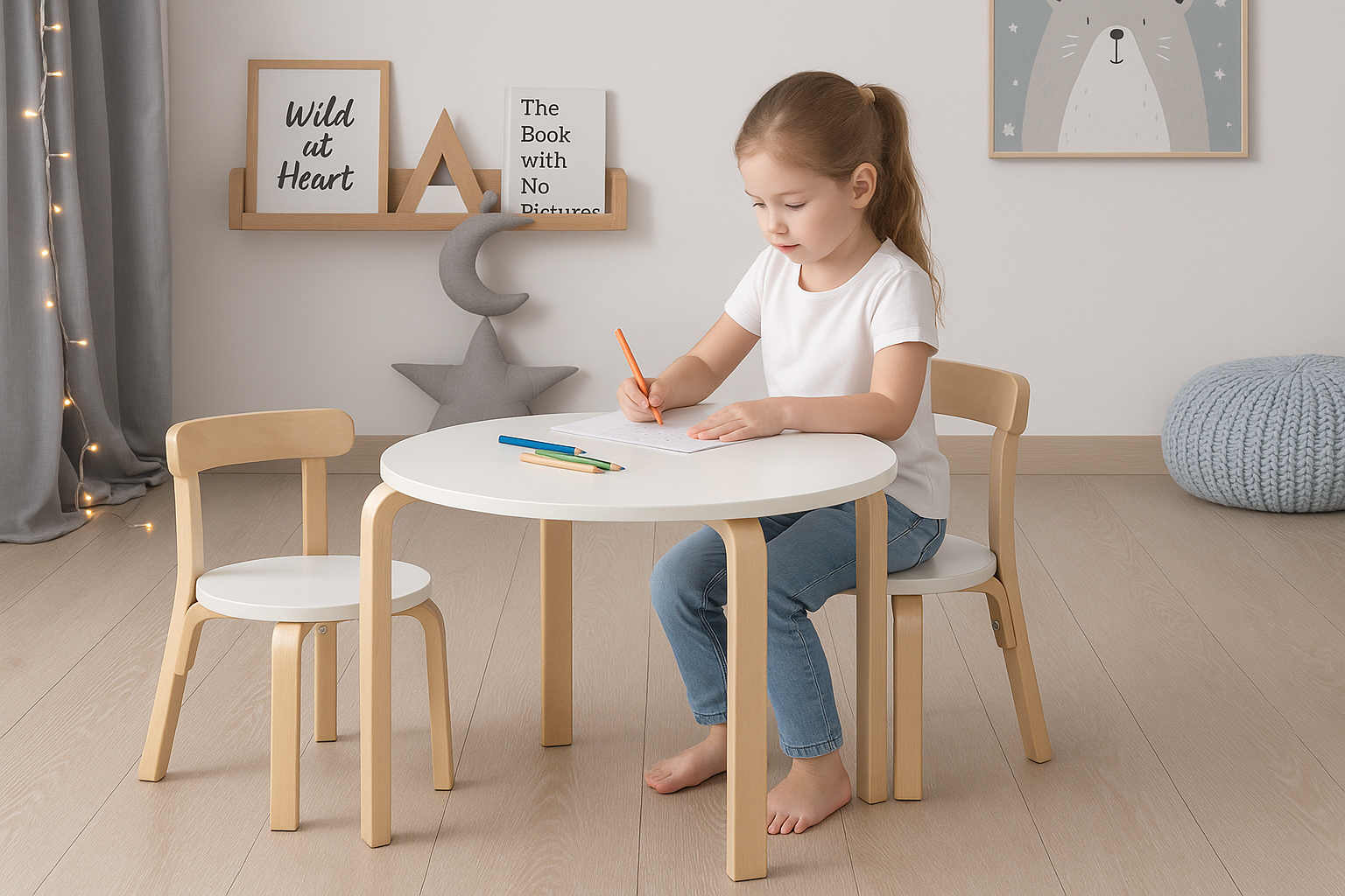 3PCS Kids Table and Chairs
