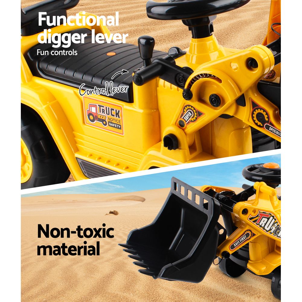 Ride On Car Toys Kids Excavator Bulldozer