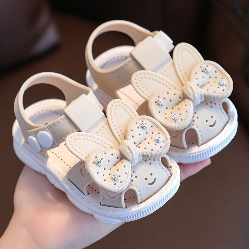 Bow Rhinestone Baby Shoes For Girls