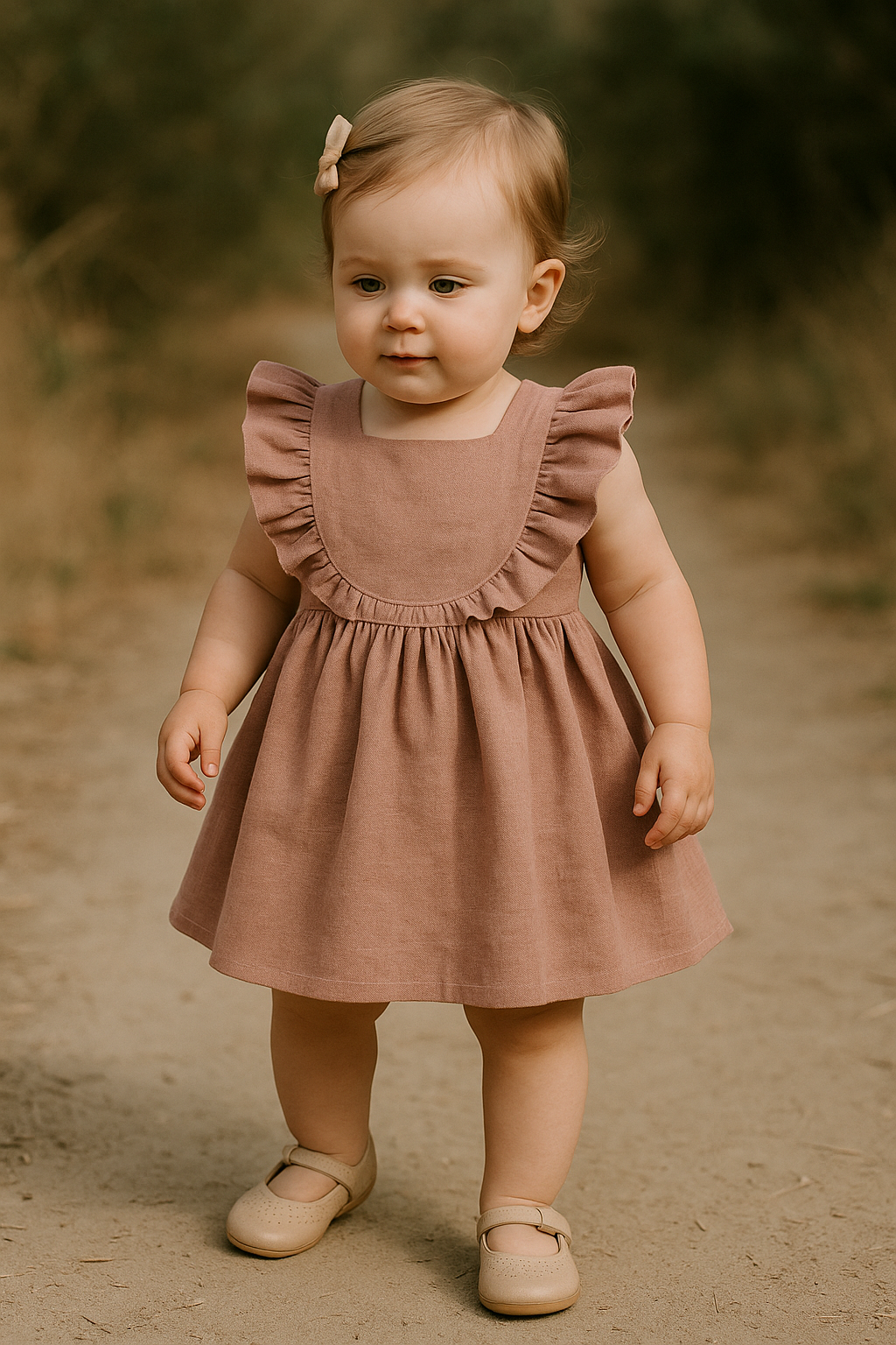 Toddler Girl Linen-Cotton Dress