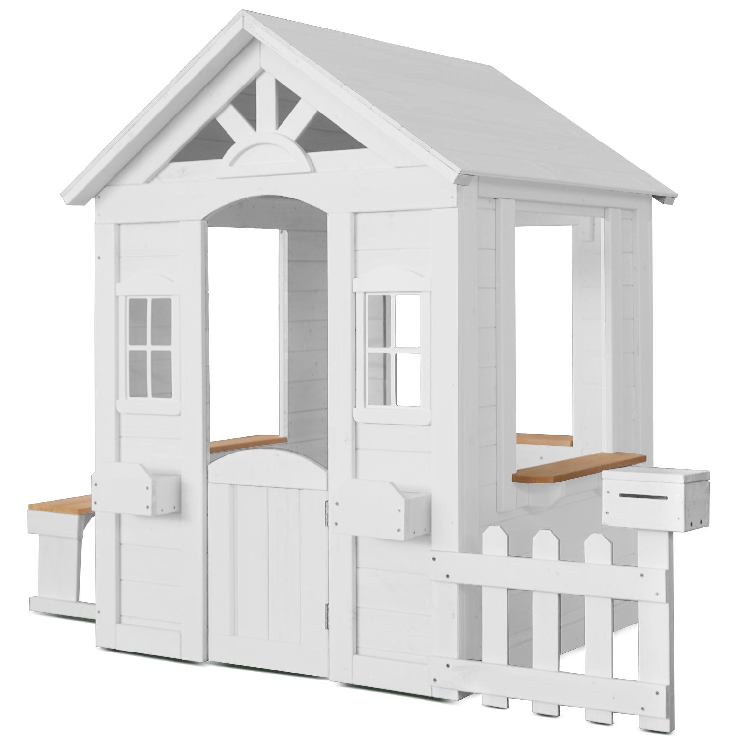 Kids Teddy Cubby House White