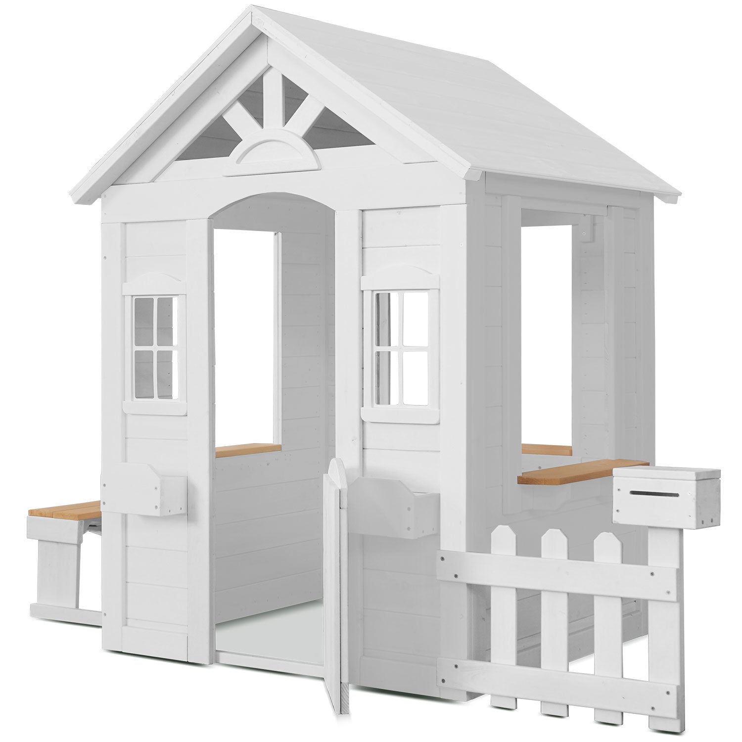 Kids Teddy Cubby House White