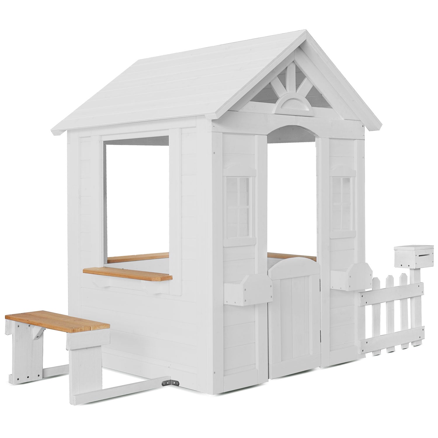 Kids Teddy Cubby House White