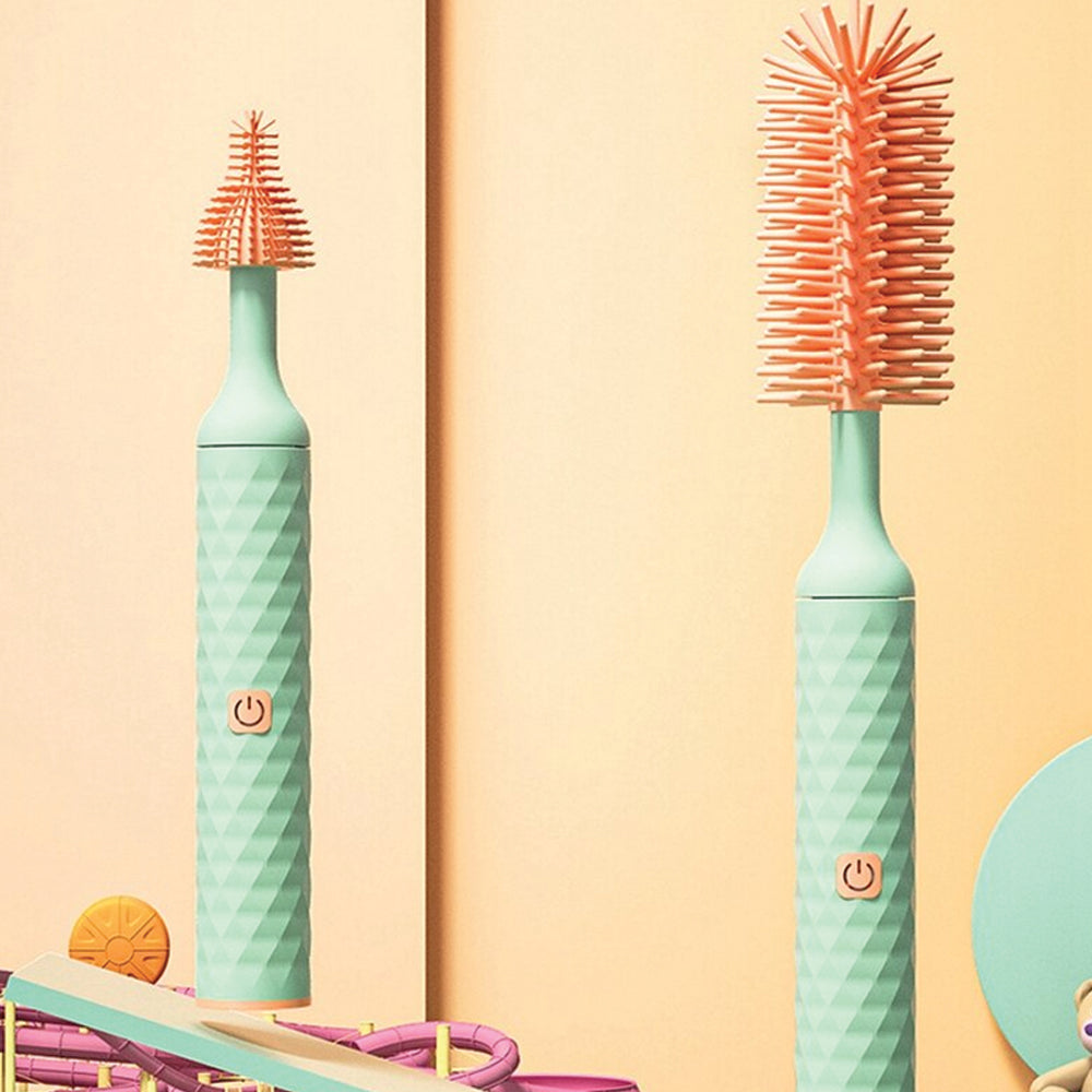 3-in-1 Electric Silicone Cordless Bottle Brush Cleaner Usb Rechargeable