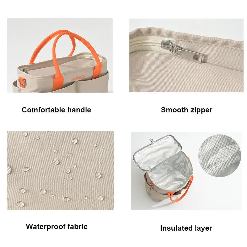 Stylish Multi-Function Diaper Bag with Insulated Storage