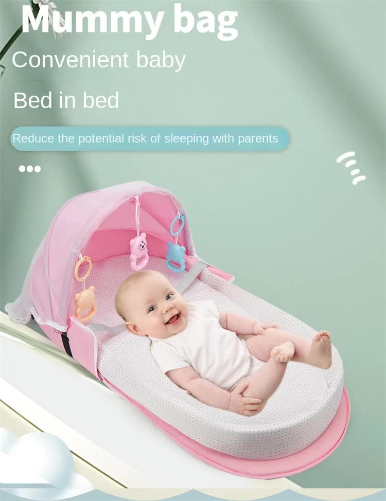 Portable Multi-Purpose Baby Bed and Diaper Backpack