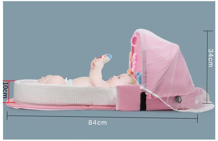 Portable Multi-Purpose Baby Bed and Diaper Backpack