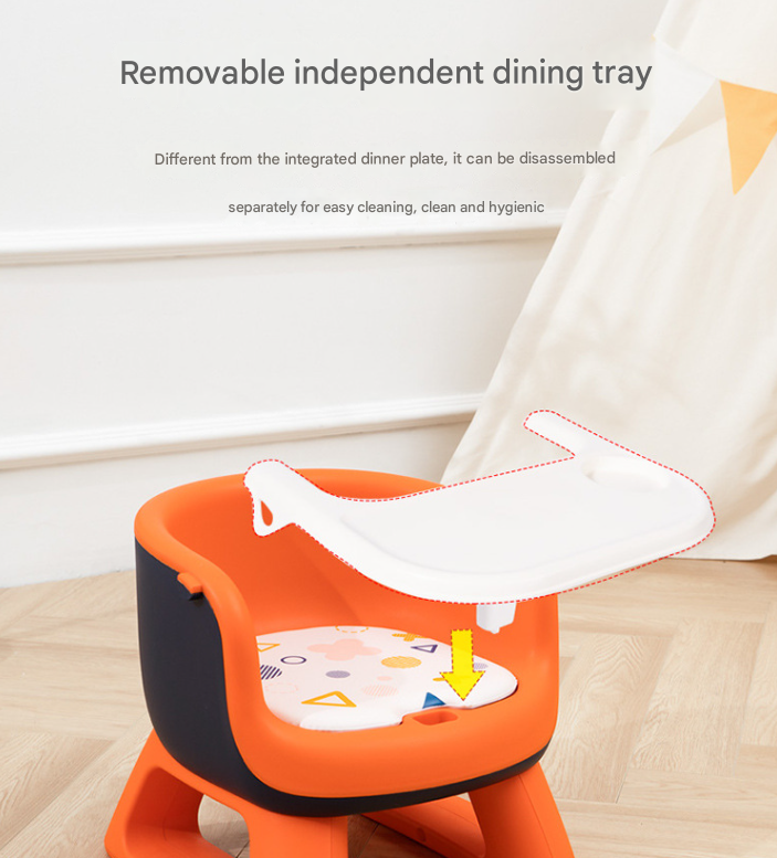 Baby Floor Seat & Booster Dining Chair with Removable Tray