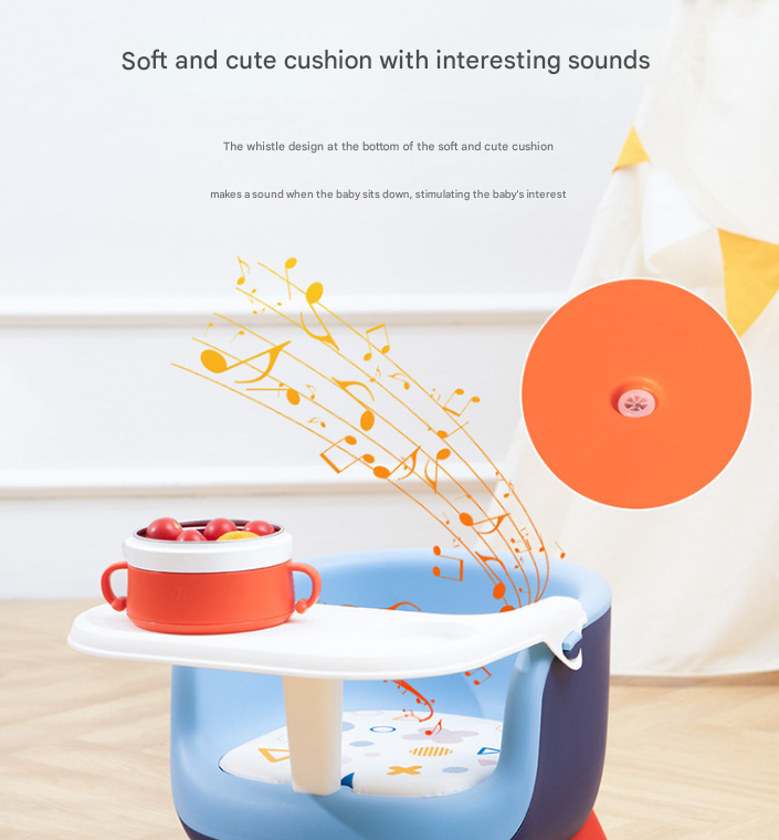 Baby Floor Seat & Booster Dining Chair with Removable Tray