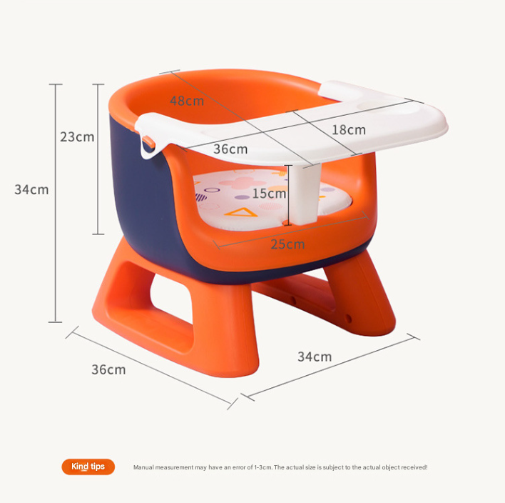 Baby Floor Seat & Booster Dining Chair with Removable Tray