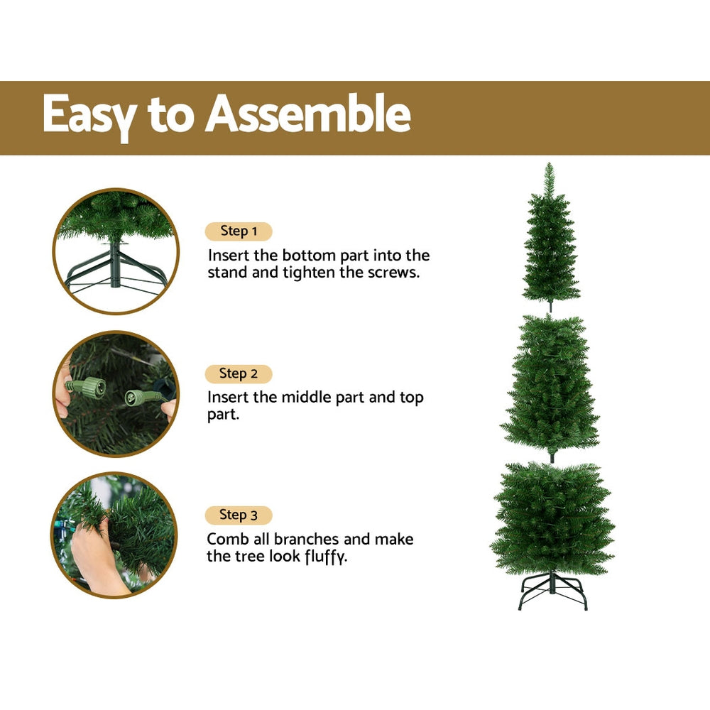 6ft Pre-Lit 200 LED Lights Christmas Tree