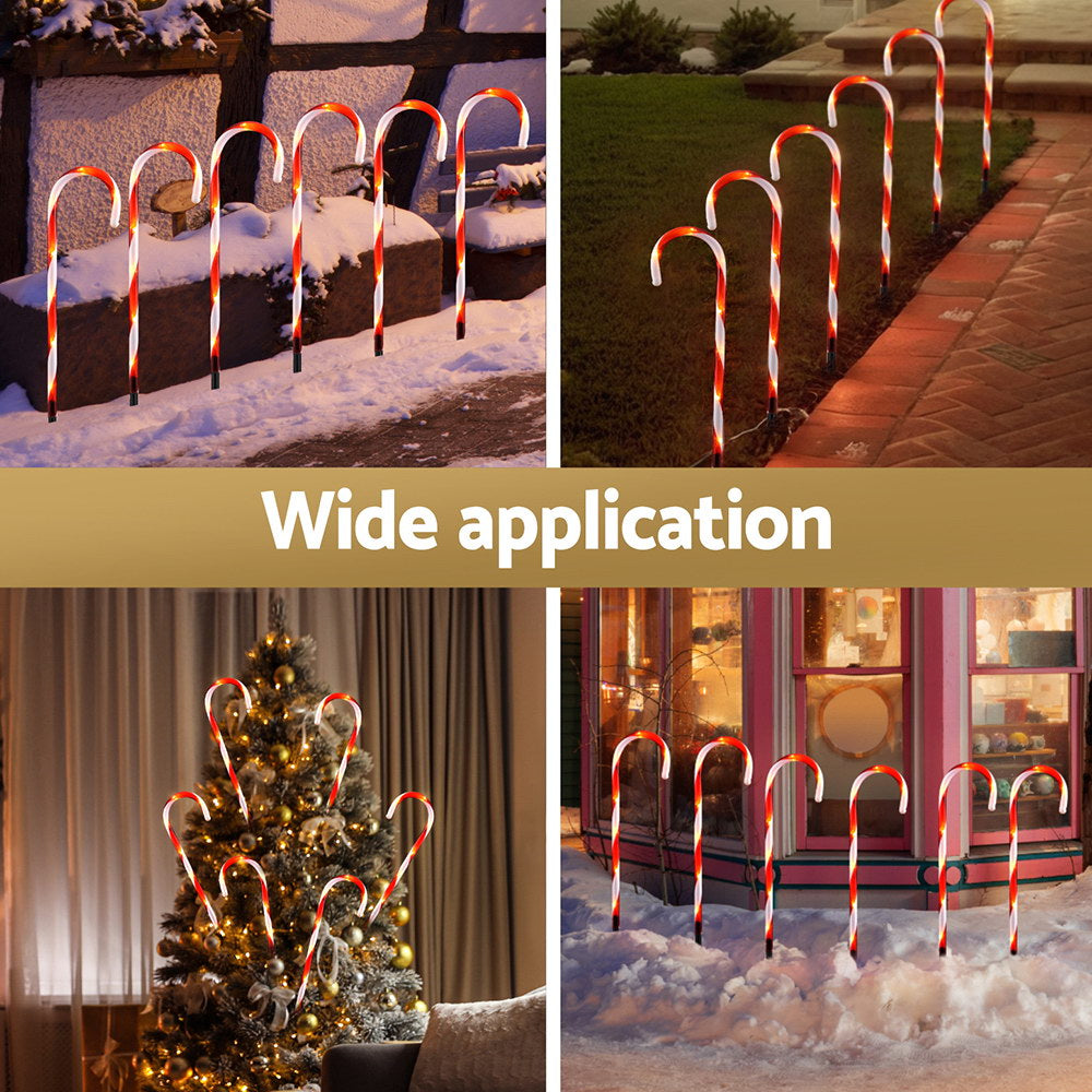 6 PCS Solar Christmas Path Ground Lights