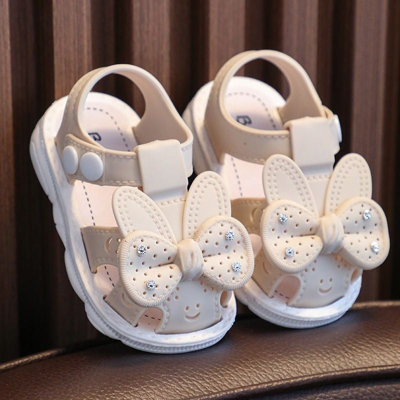 Bow Rhinestone Baby Shoes For Girls