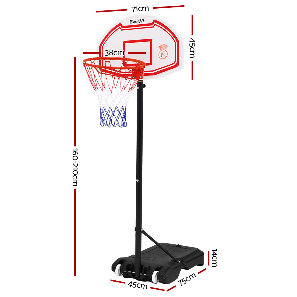 Pro Portable Basketball Stand System Hoop Height Adjustable Net