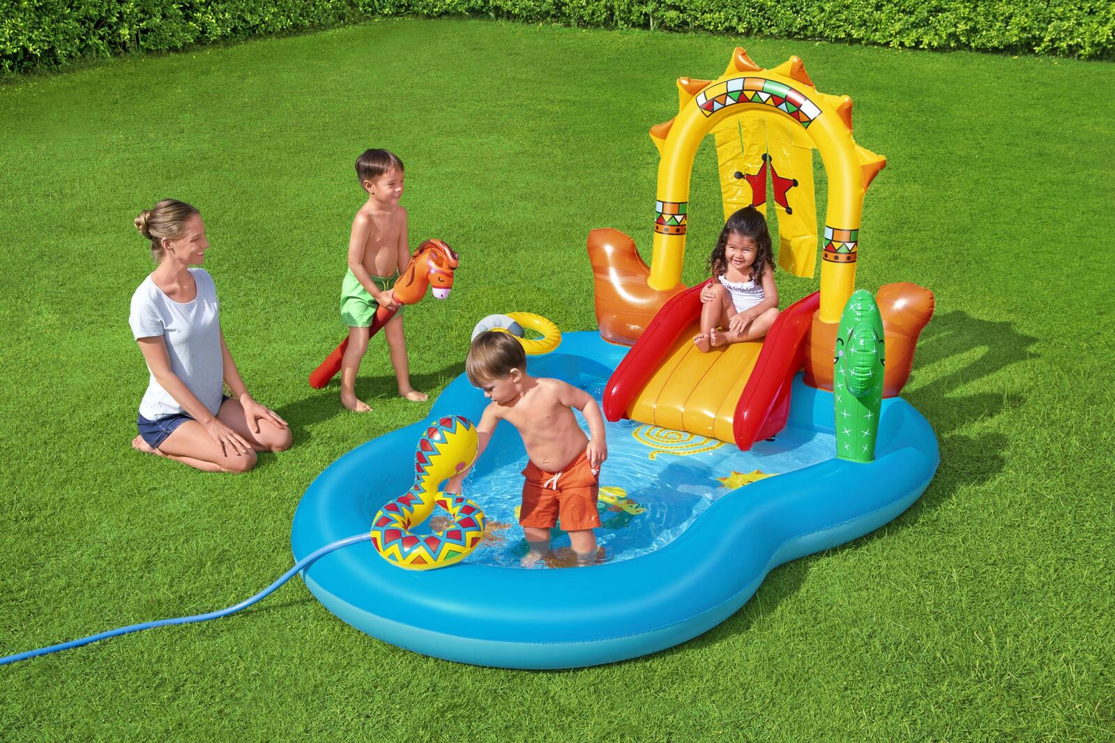 Wild West Kids Play Inflatable Above Ground Swimming Pool