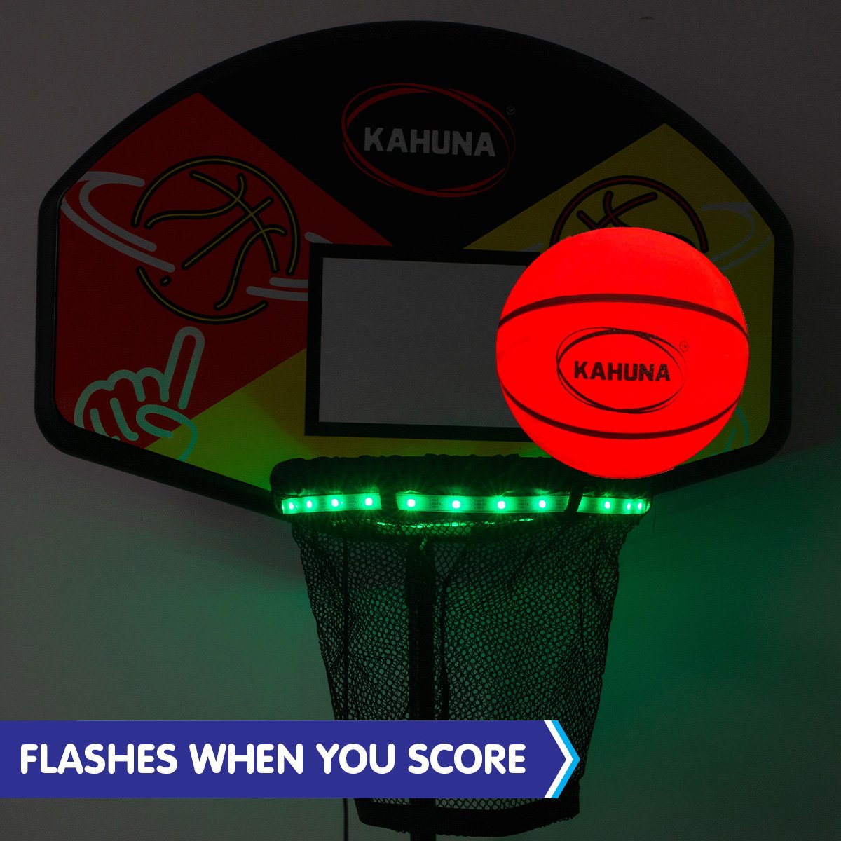Trampoline Led Basketball Hoop Set With Light-up Ball